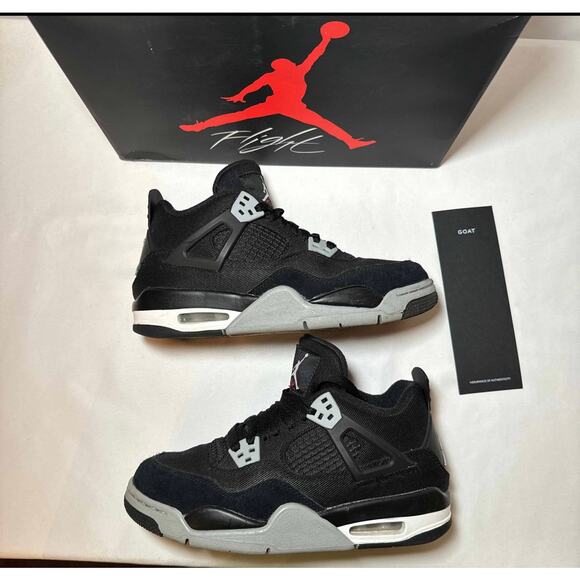 Size 5.5 - Nike Air Jordan 4 Retro SE GS Black Canvas Men\'s Shoes Ships Now main image 9